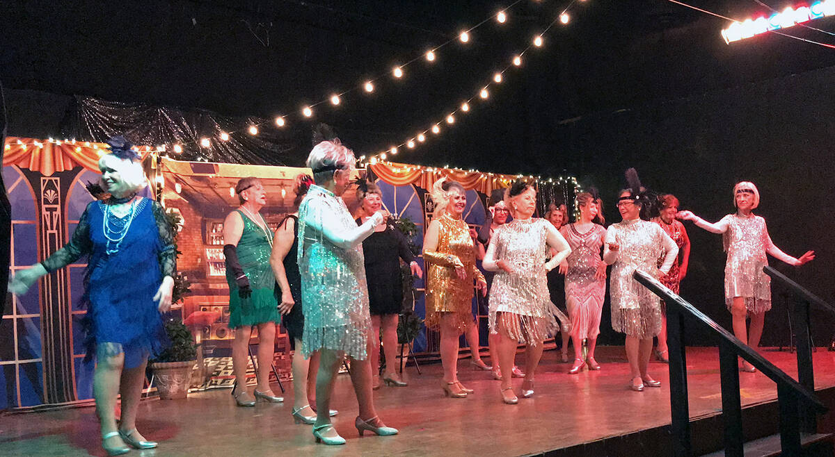 Robin Hebrock/Pahrump Valley Times The Nevada Silver Tappers, all decked out in glitzy outfits, ...