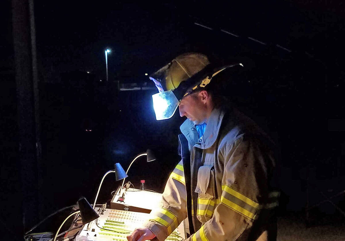 Special to the Pahrump Valley Times Zambelli Fireworks Pyrotechnician Eddie O'Brien is pictured ...