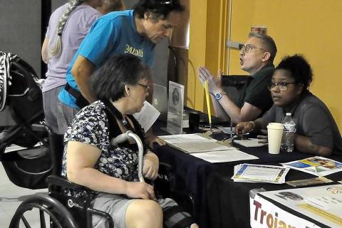 Horace Langford Jr./Pahrump Valley Times Residents were able to learn about all sorts of servic ...