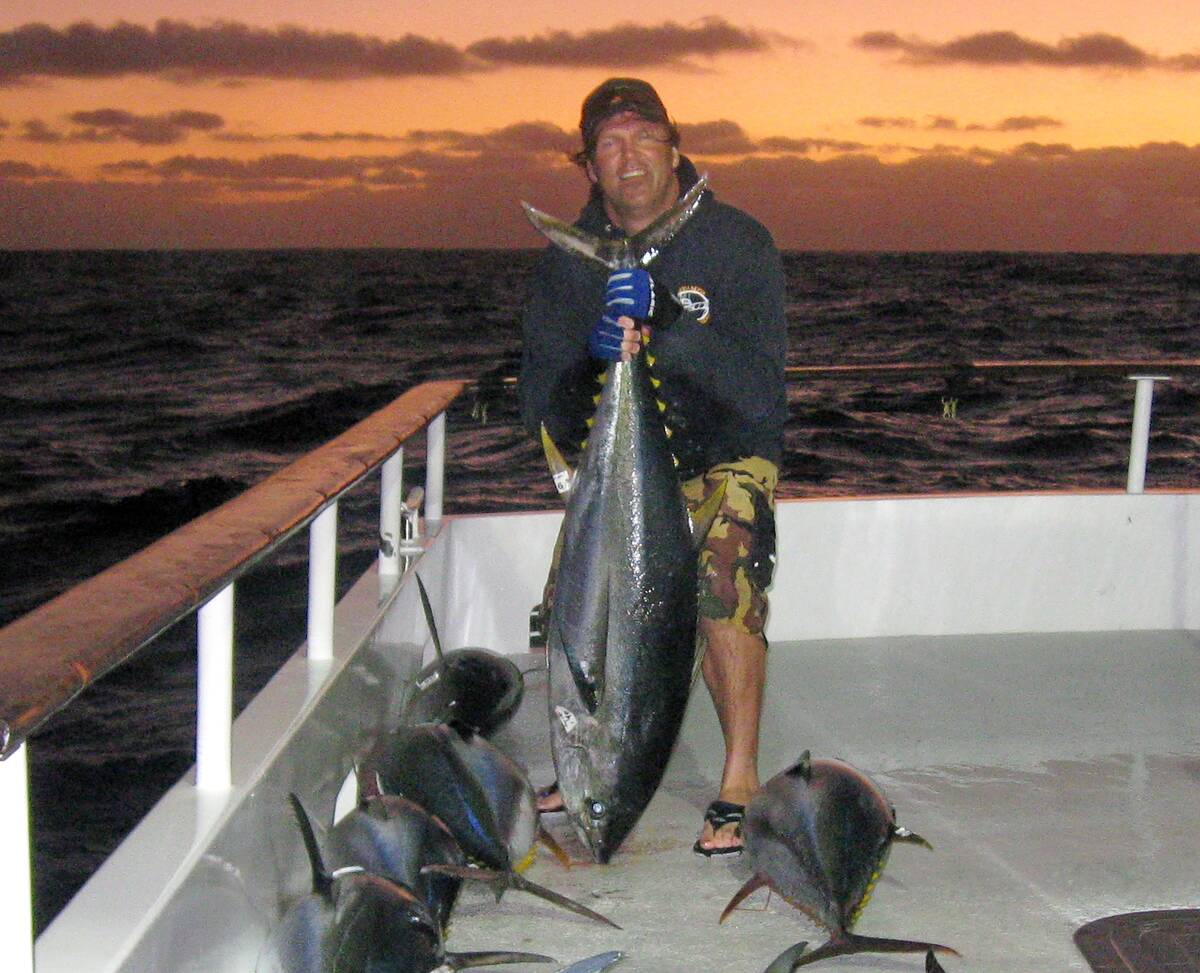 Special to the Pahrump Valley Times Local fisherman Drew Calvert, the fishing guru, shows off h ...