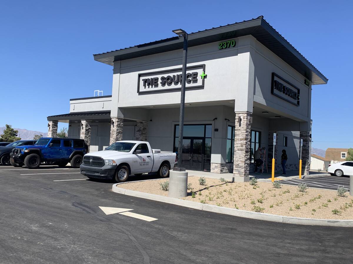 (Brent Schanding/Pahrump Valley Times) The Source+ cannabis dispensary at the corner of Highway ...
