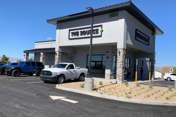 (Brent Schanding/Pahrump Valley Times) The Source+ cannabis dispensary at the corner of Highway ...