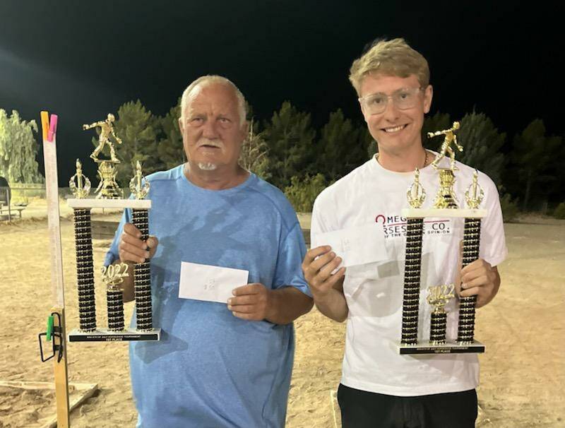 Special to the Pahrump Valley Times The team of Mike Dedeic (left) and Kasey Dilger (right) too ...