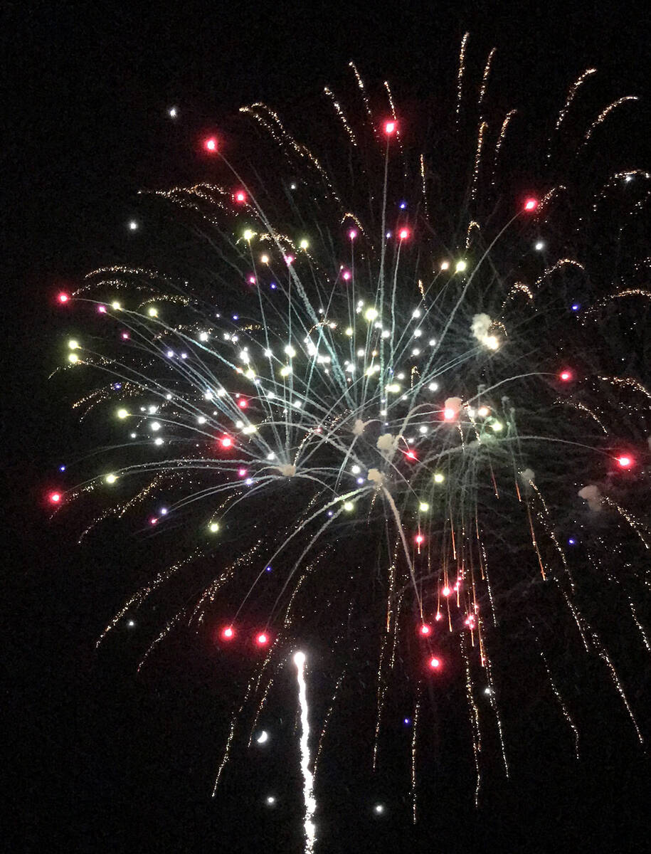 Robin Hebrock/Pahrump Valley Times Zambelli Fireworks launched a wide array of fireworks for In ...