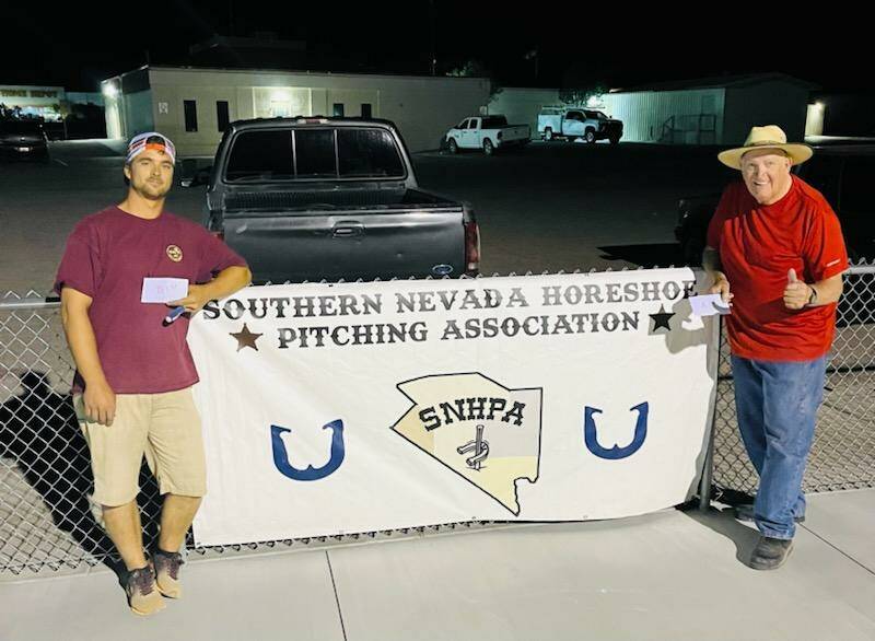 Special to the Pahrump Valley Times Dennis Anderson (right) and Jefferson Counts (left) took h ...