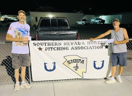 Special to the Pahrump Valley Times Mark Kaczmarek (right) and Kevin Chael (left) finished in ...