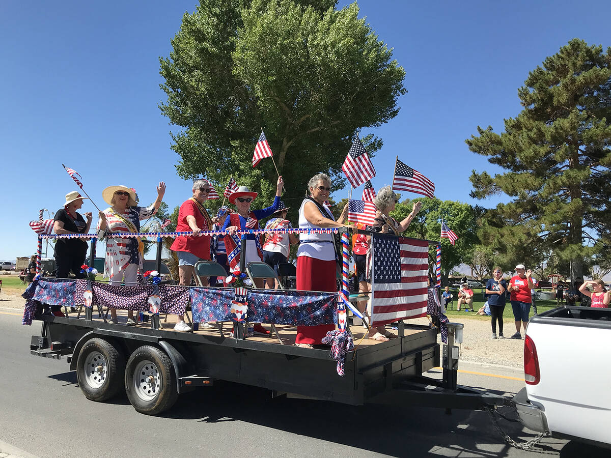 Robin Hebrock/Pahrump Valley Times The Ms. Senior Golden Years float won the Most Family Friend ...