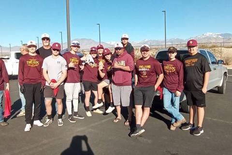 Charlotte Uyeno/Pahrump Valley Times The PVHS baseball team will be holding a car wash fundrais ...