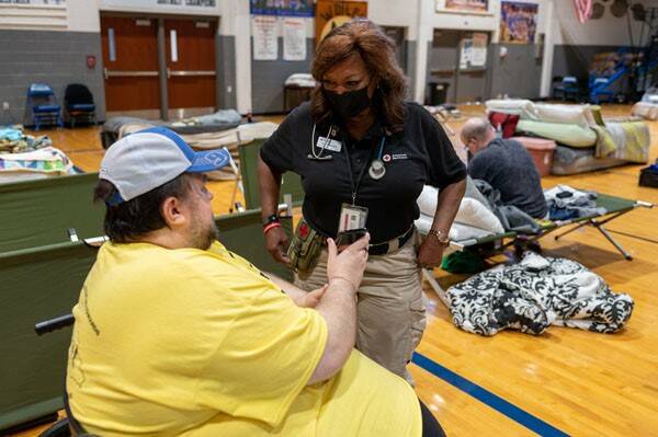 Special to the Pahrump Valley Times American Red Cross Disaster Health Services volunteer Tere ...