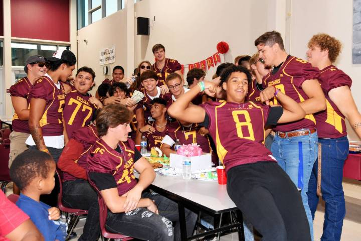 Peter Davis/Pahrump Valley Times The Pahrump Valley varsity football team successfully bid on ...