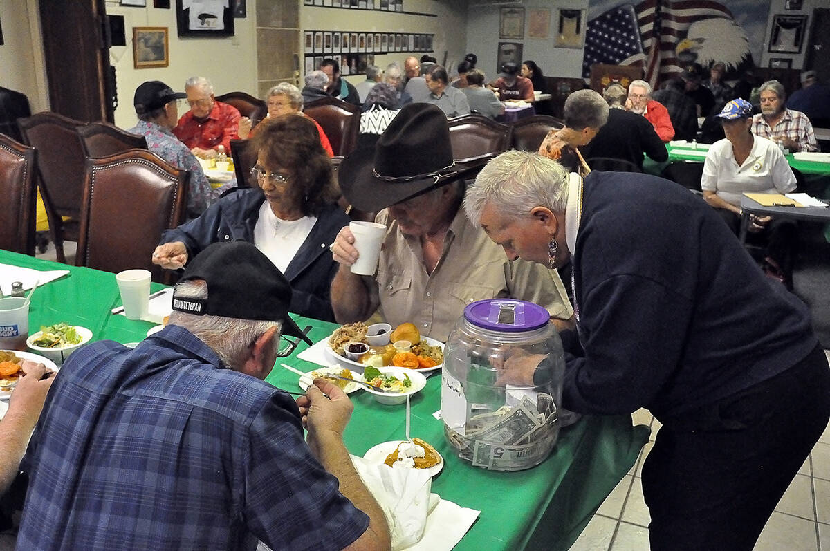 Horace Langford Jr./Pahrump Valley Times This file photo shows attendees at a free turkey dinn ...