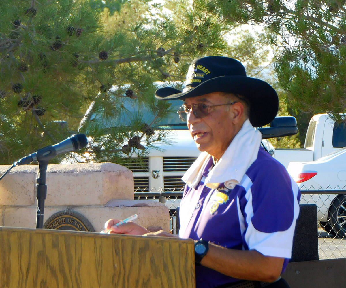 Robin Hebrock/Pahrump Valley Times Dr. Tom Waters, a member of the local DAV, was master of cer ...