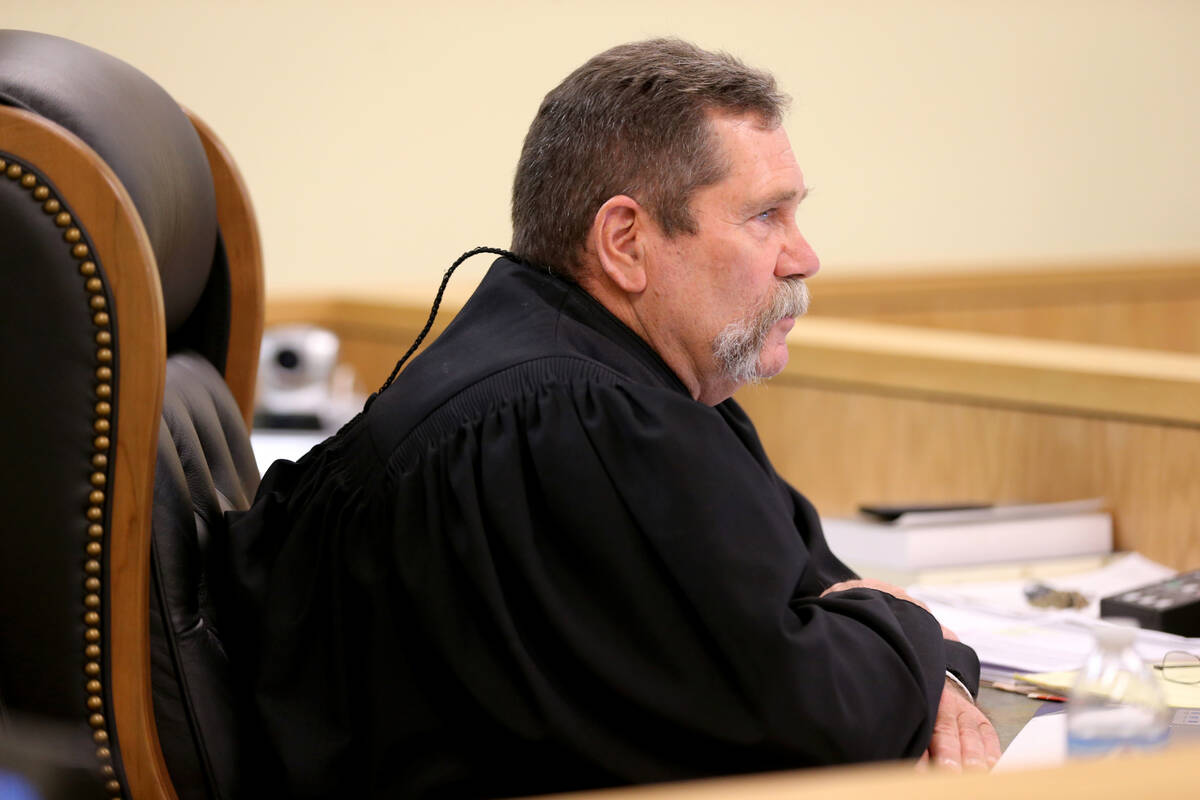 Justice of the Peace Kent Jasperson presides during the preliminary hearing for brothers Michae ...