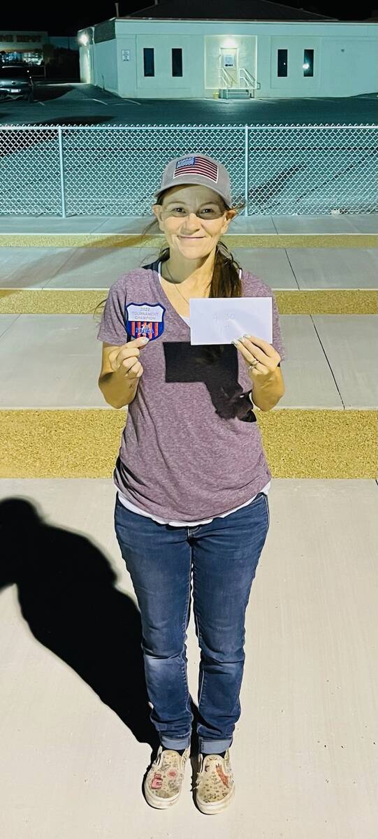 Special to the Pahrump Valley Times Danielle Workman won the 30 foot A class with a record of 4 ...