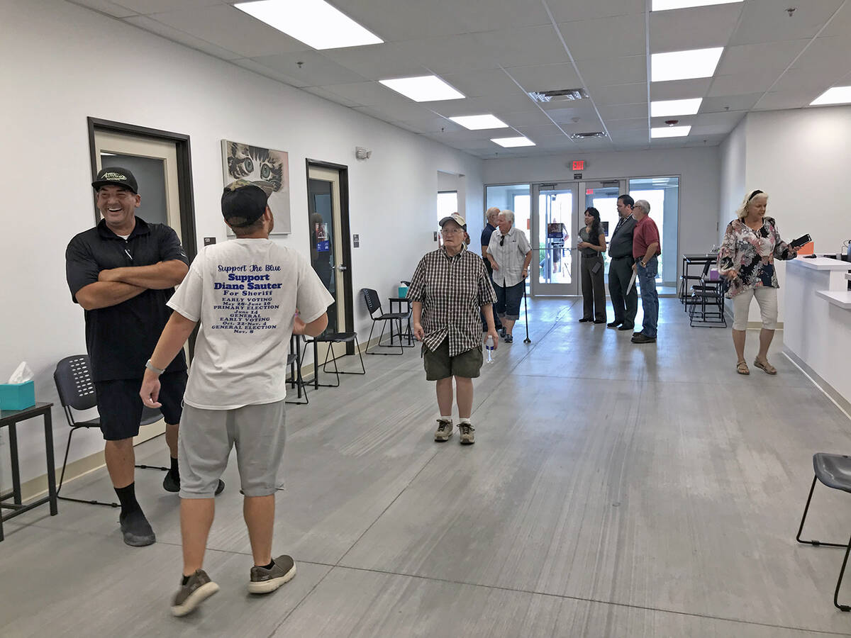 Robin Hebrock/Pahrump Valley Times This photo shows the lobby inside of the new Nye County Anim ...
