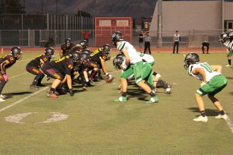 Danny Smyth/Pahrump Valley Times The Pahrump Valley Trojans got their first win of the season ...