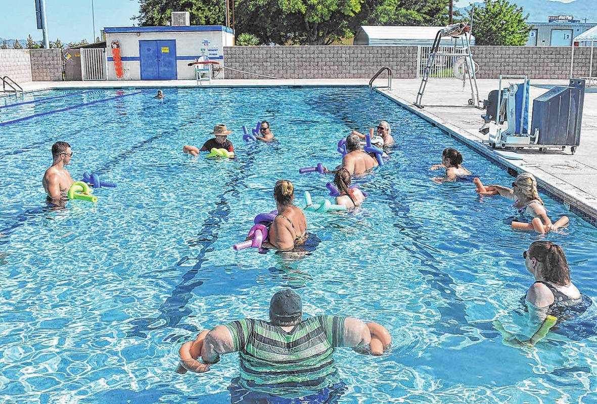 File photo/Pahrump Valley Times Water aerobics class at the Petrack Park pool in Pahrump.