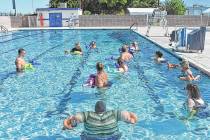 File photo/Pahrump Valley Times Water aerobics class at the Petrack Park pool in Pahrump.