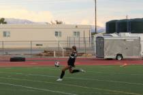 Danny Smyth/Pahrump Valley Times Junior goalkeeper Avery Moore recorded her fifth shutout of t ...