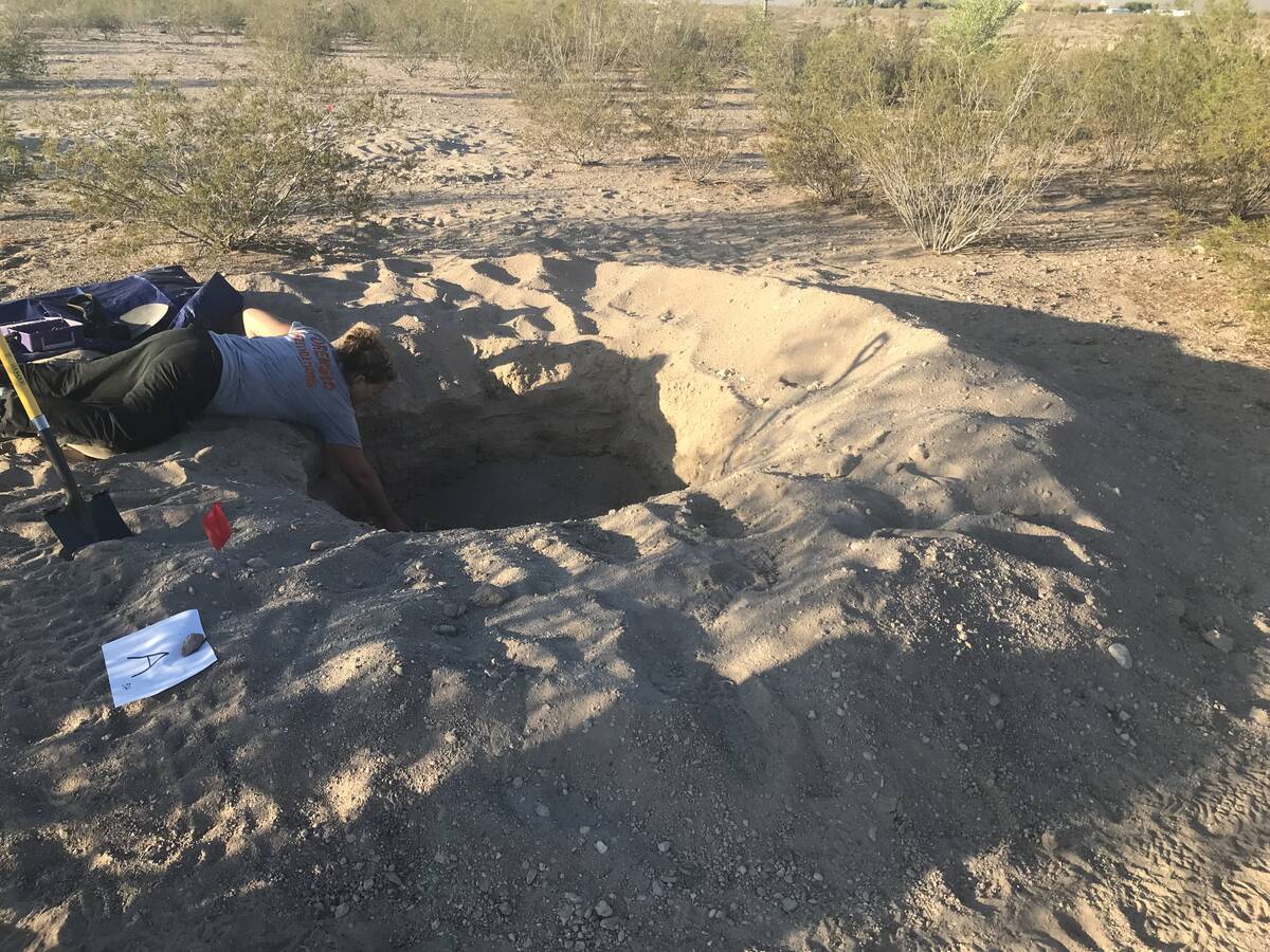 The bodies of several dogs were found buried in Amargosa Valley on Thursday, Sept. 1, 2022. (Ny ...