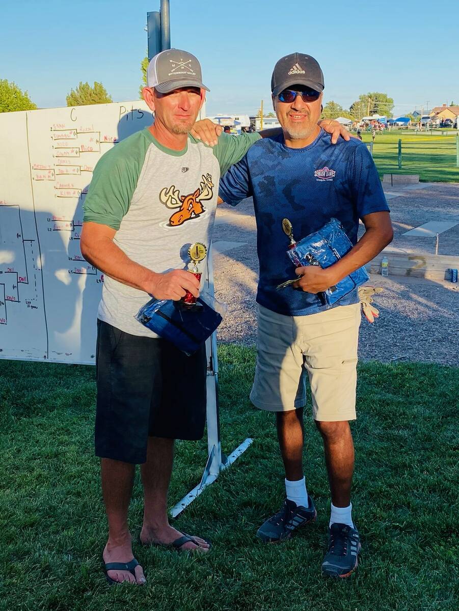 Special to the Pahrump Valley Times Stephen Lopez (right) defeated Dell O'Conner (left) in the ...