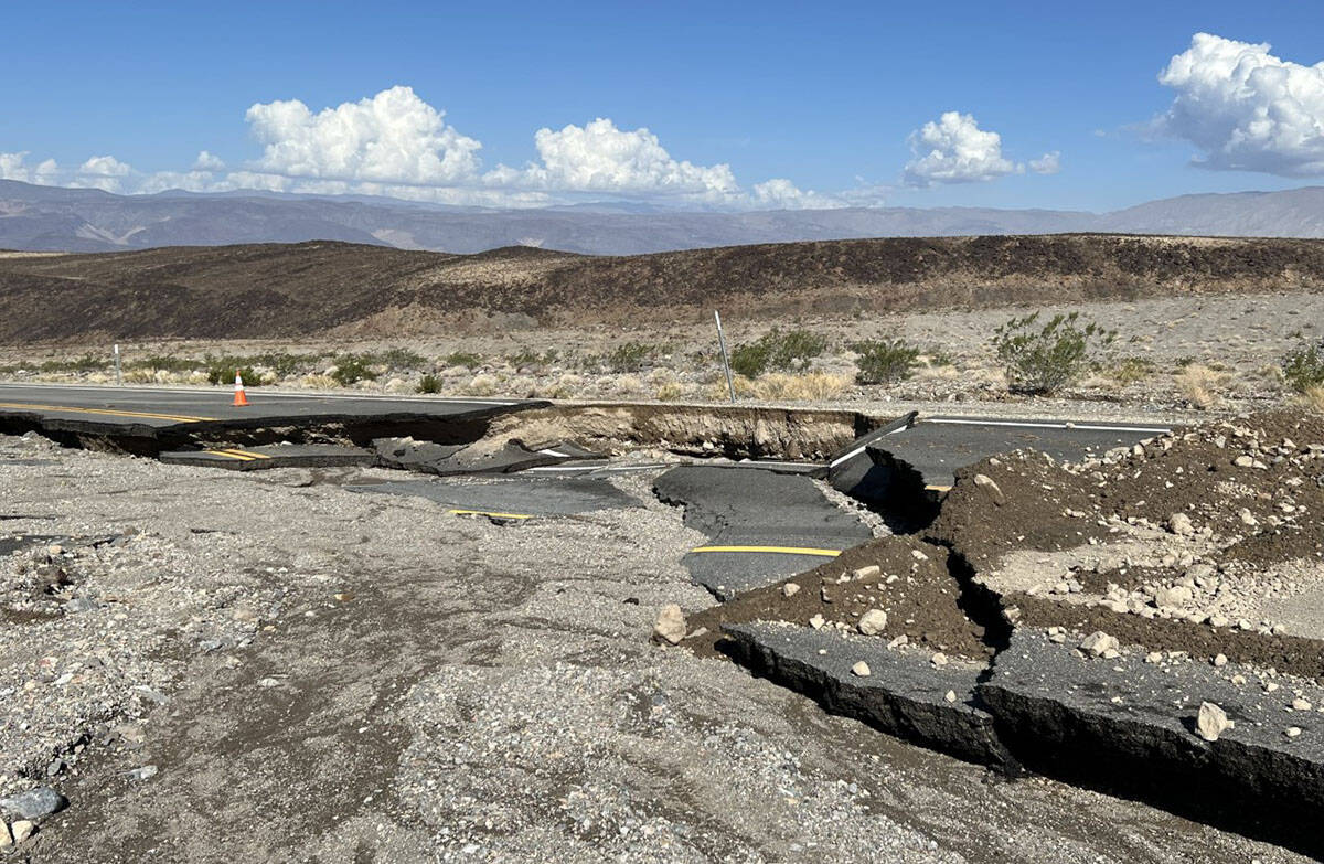 Roads closed again as Death Valley soaked by more storms