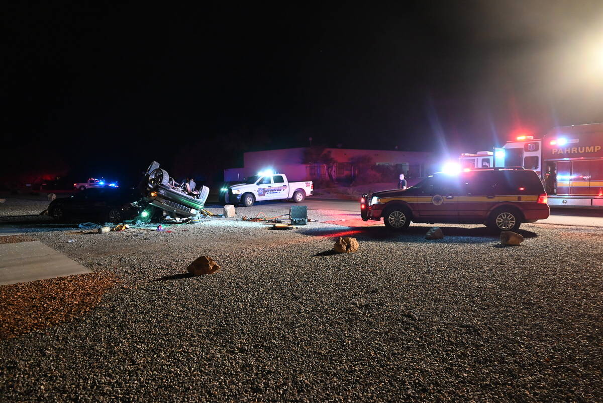 Special to the Pahrump Valley Times One person was killed following a two-vehicle crash just af ...