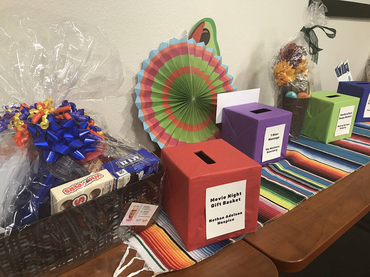 Robin Hebrock/Pahrump Valley Times There was a variety of raffle prizes up for grabs at the RAM ...