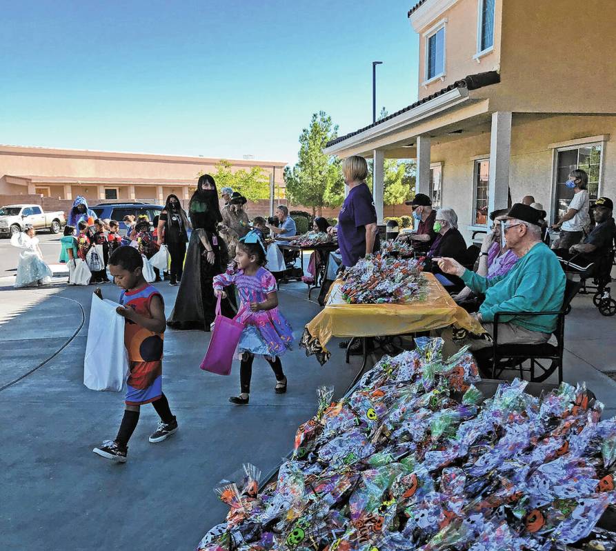 Robin Hebrock/Pahrump Valley Times file photo Trick-or-treaters dress in costumes outside Inspi ...