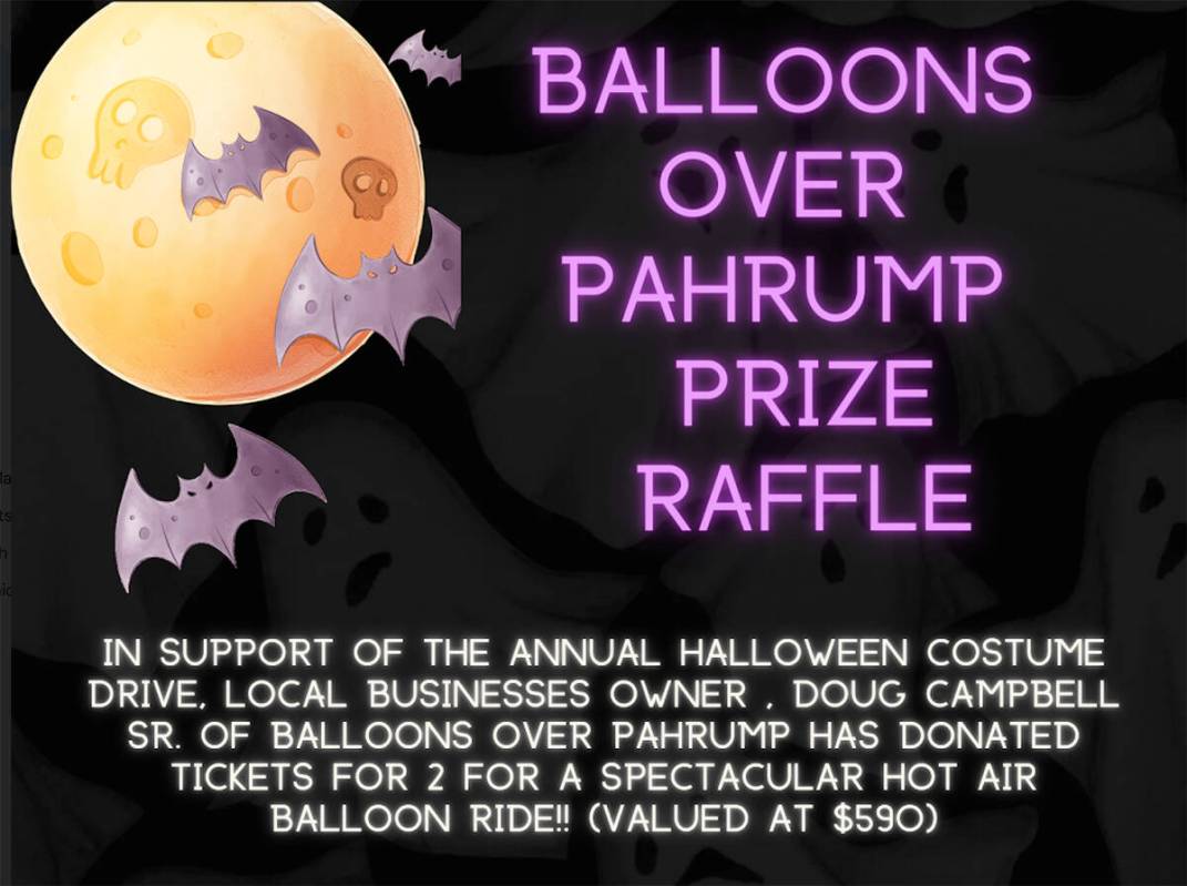 Special to the Pahrump Valley Times One lucky person has the chance to win a pair of hot air ba ...