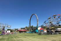Robin Hebrock/Pahrump Valley Times Preparations for the Fall Festival at Petrack Park are under ...
