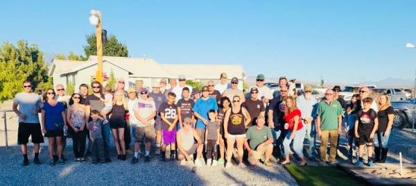 Special to Pahrump Valley Times The Shoes & Brews Horseshoe Pitching Series held an event at D ...