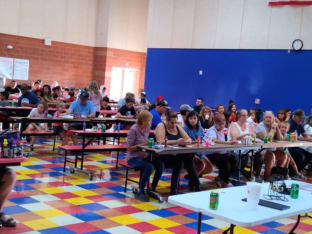 Selwyn Harris/Pahrump Valley Times Dozens of parents and students turned out for Hafen Elementa ...
