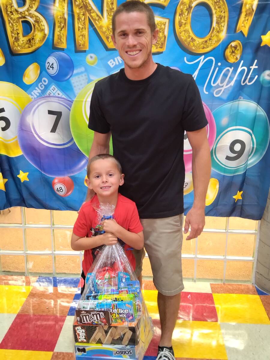 Selwyn Harris/Pahrump Valley Times John and his son Benson took home the top prize after hittin ...
