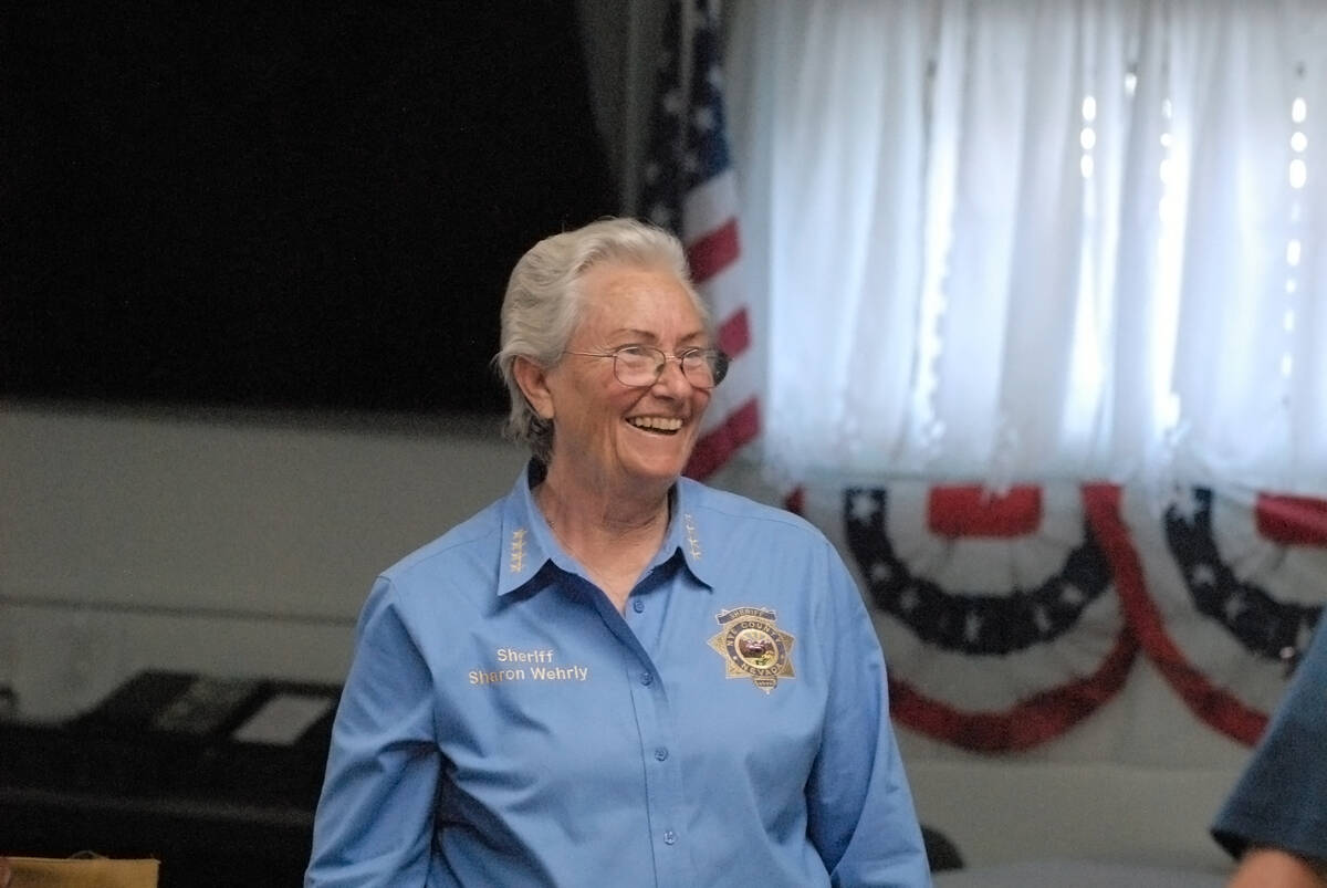 Horace Langford Jr./Pahrump Valley Times Sheriff Sharon Wehrly appears at the Pahrump Senior C ...