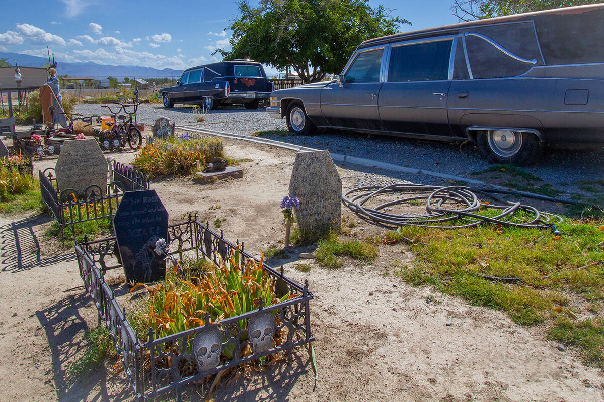 John Clausen/Special to the Pahrump Valley Times There are 12 hearses located on the property.