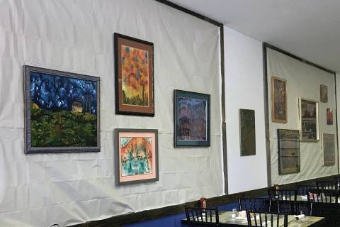 Robin Hebrock/Pahrump Valley Times The Living Free Cafe is decorated with artwork, much of it m ...