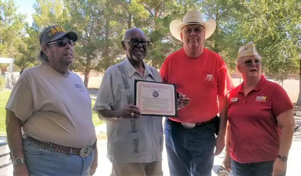 Special to the Pahrump Valley Times From left to right are DAV Chapter #15 Senior Vice Commande ...