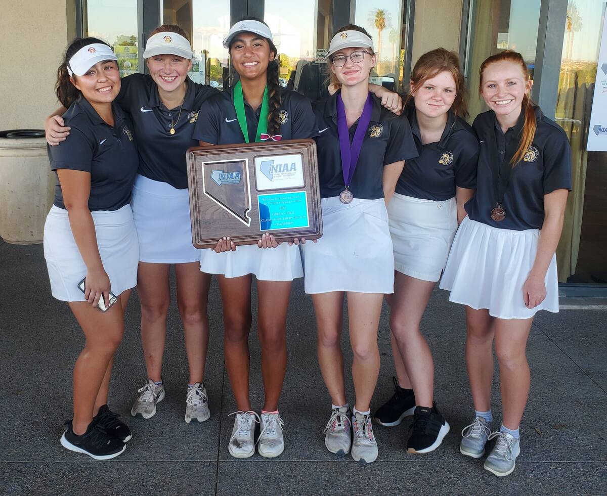 Special to Pahrump Valley Times The Pahrump Valley High School girls golf team was crowned the ...