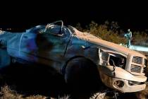 Courtesy KPVM A Pahrump man has died following a crash just after 11 p.m. Oct. 13, along Highwa ...