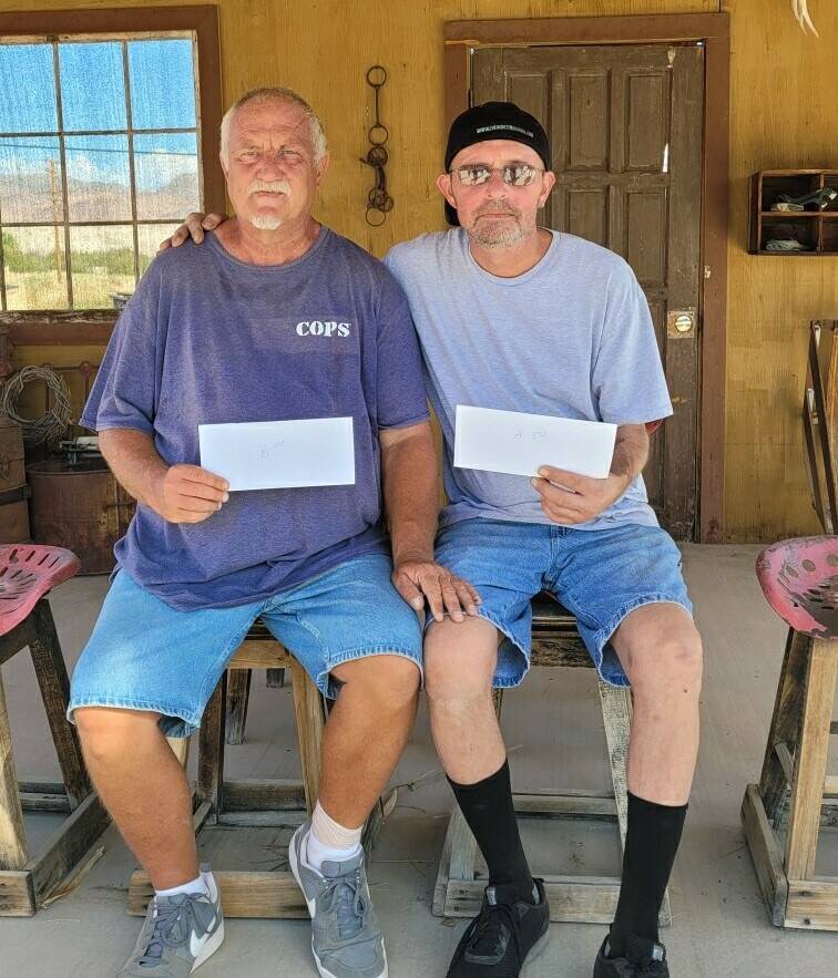 Special to Pahrump Valley Times The team of Mike Dedeic (left) and Larry Workman (right) finis ...
