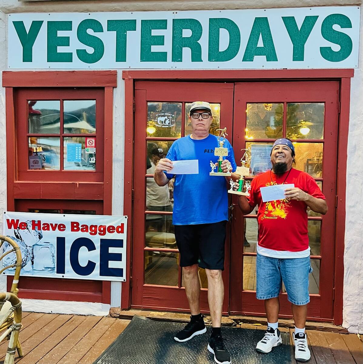 Special to Pahrump Valley Times The team of Lathan Dilger (left) and Steve Ochoa (right) finis ...