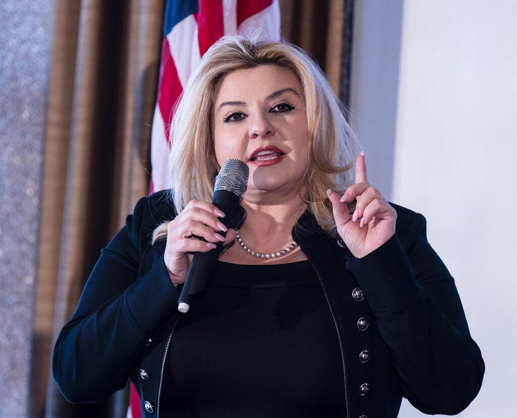 Michele Fiore, the GOP candidate for state treasurer, speaks during the Republican gubernatoria ...