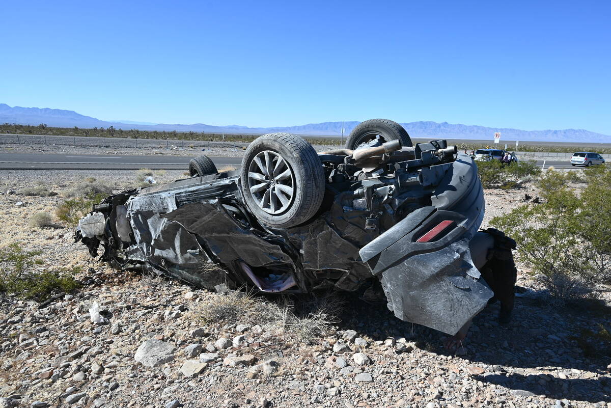 Special to the Pahrump Valley Times Nye County crews responded to a single-vehicle fatal rollov ...