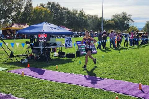 Danny Smyth/Pahrump Valley Times Sophomore Aurora Whitney finished her Nevada 3A state cross-c ...