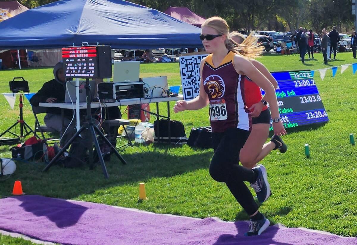 Danny Smyth/Pahrump Valley Times Freshman Savannah Thompson finished in 50th place at the Neva ...