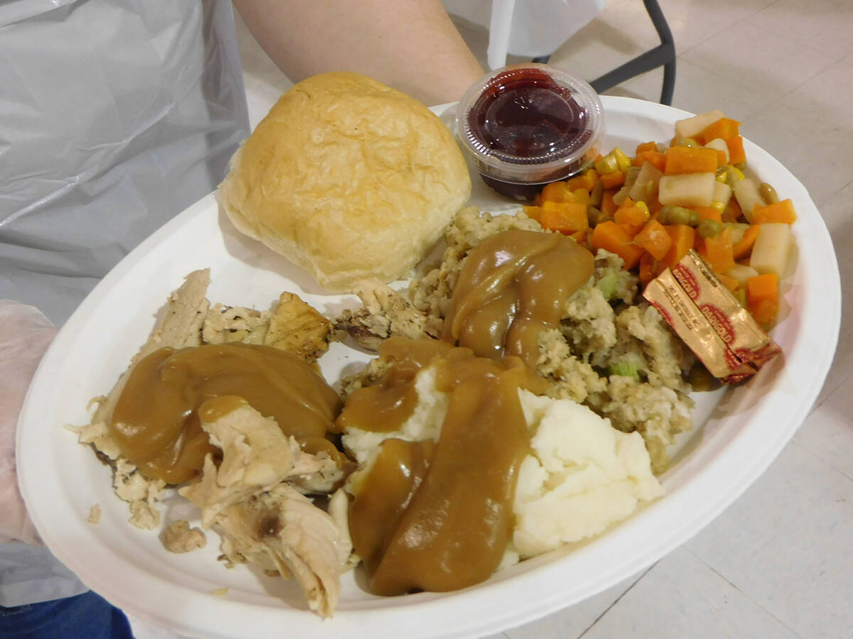 Robin Hebrock/Pahrump Valley Times There were more than 700 meals served at the Pahrump Holiday ...