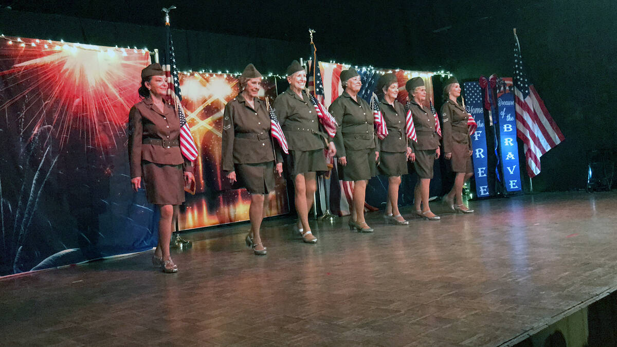 Robin Hebrock/Pahrump Valley Times The Nevada Silver Tappers finale to the USO Show include a r ...