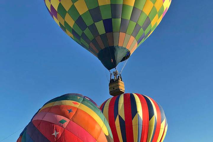 Robin Hebrock/Pahrump Valley Times The 9th Annual Pahrump Balloon Festival took over Petrack Pa ...