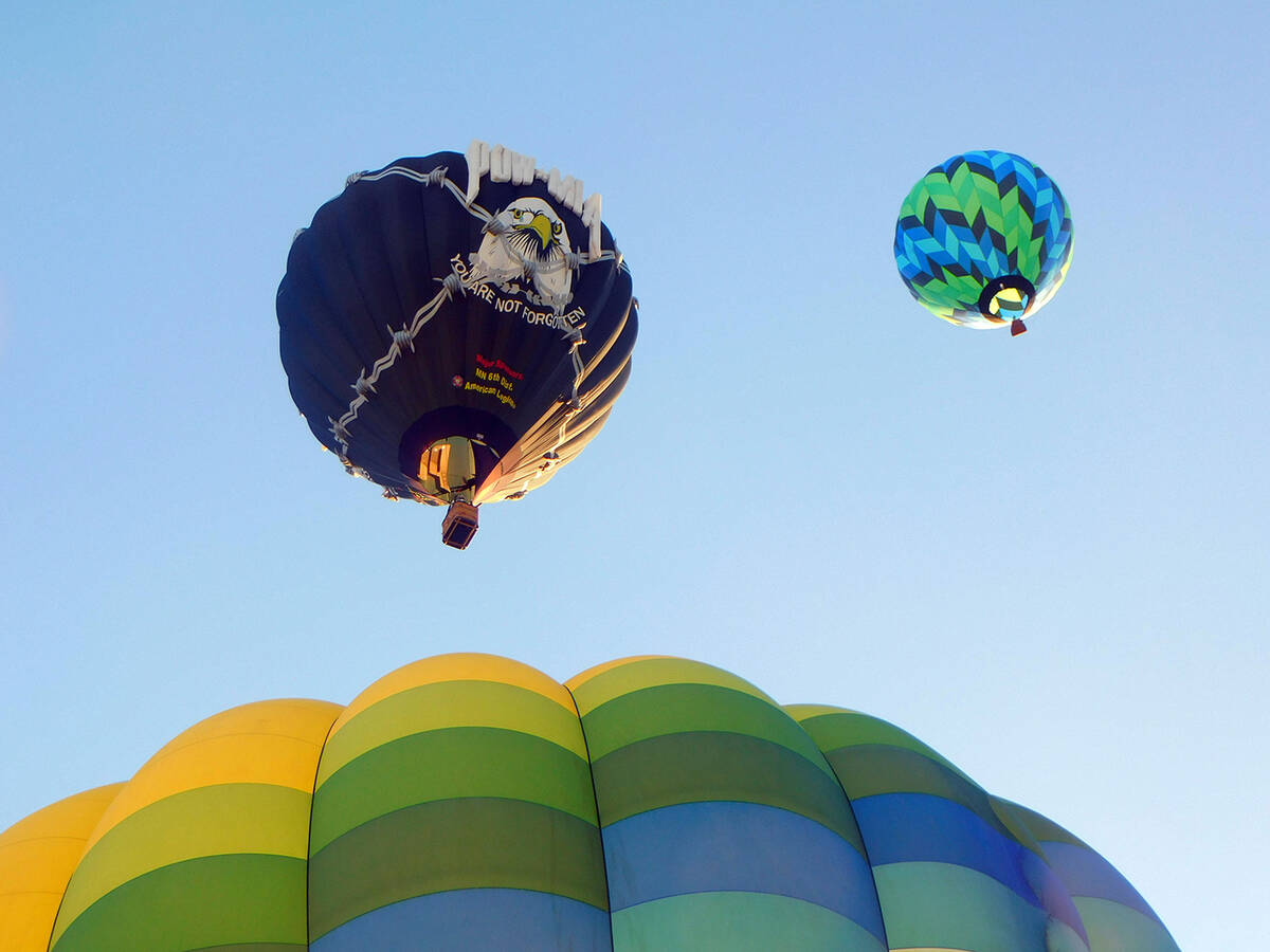 Robin Hebrock/Pahrump Valley Times One of the hot air balloons featured in the 9th Annual Ballo ...